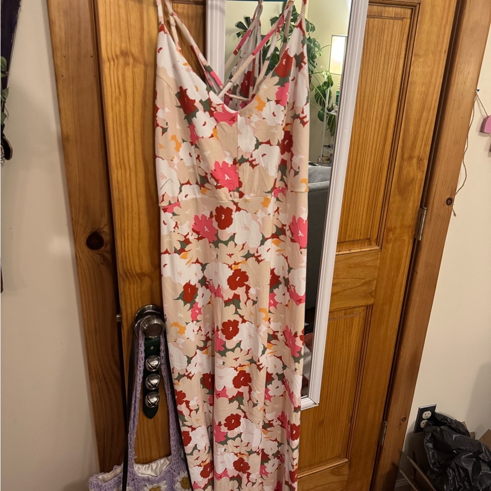 Nine Britton Floral Maxi Dress - Pink and Red